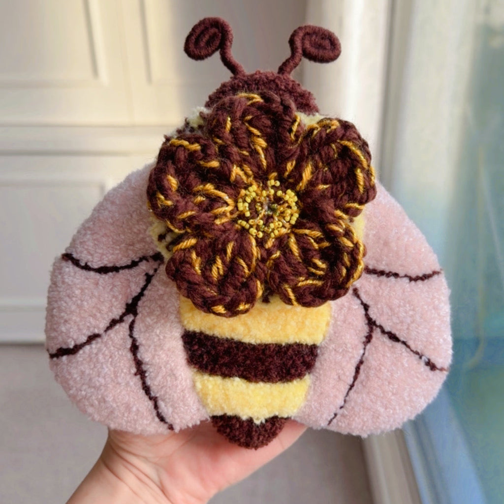 Honeywhisper Bee - Handmade Textile Wall Hanging