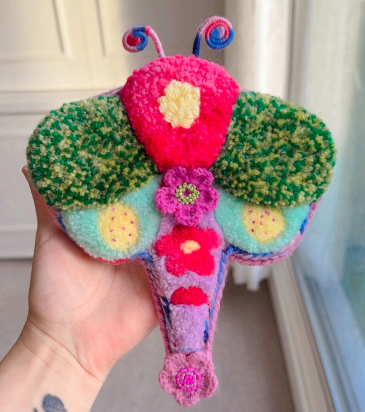 Blossom Veil Dragonfly - Handmade Textile Wall Hanging