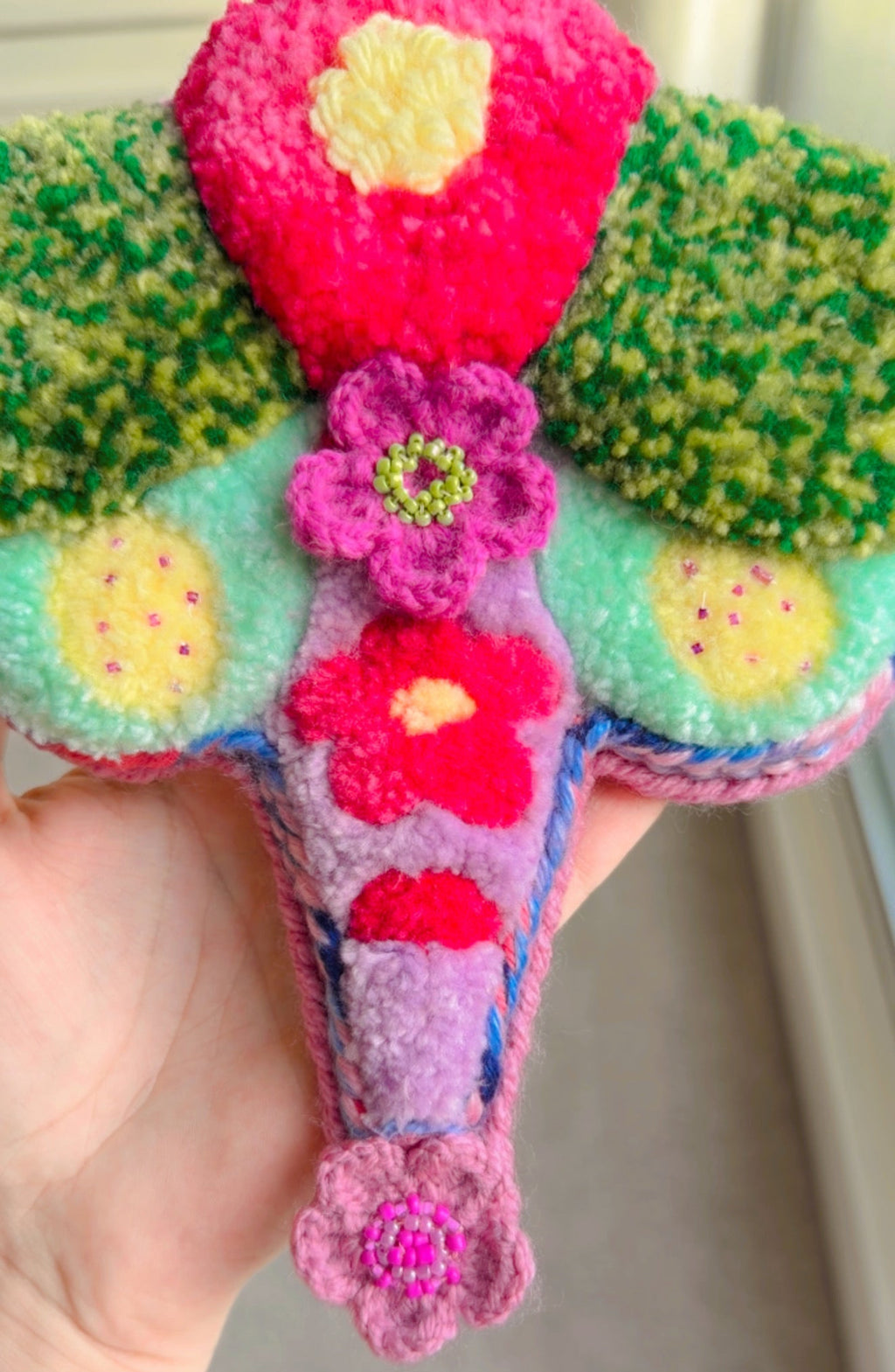 Blossom Veil Dragonfly - Handmade Textile Wall Hanging