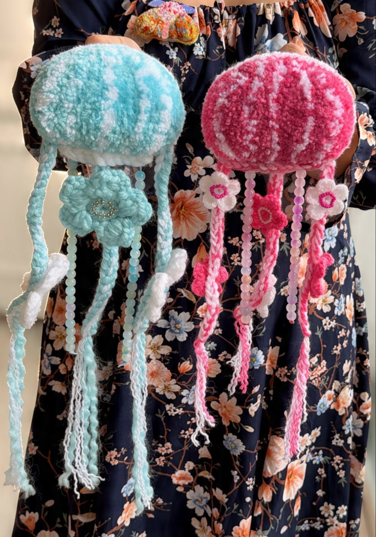 Floating Jellyfish - Handmade Textile Wall Hanging