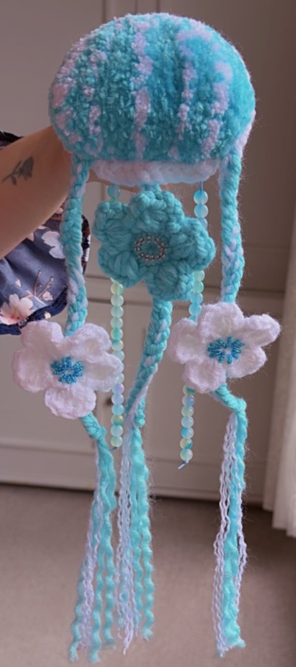 Floating Jellyfish - Handmade Textile Wall Hanging