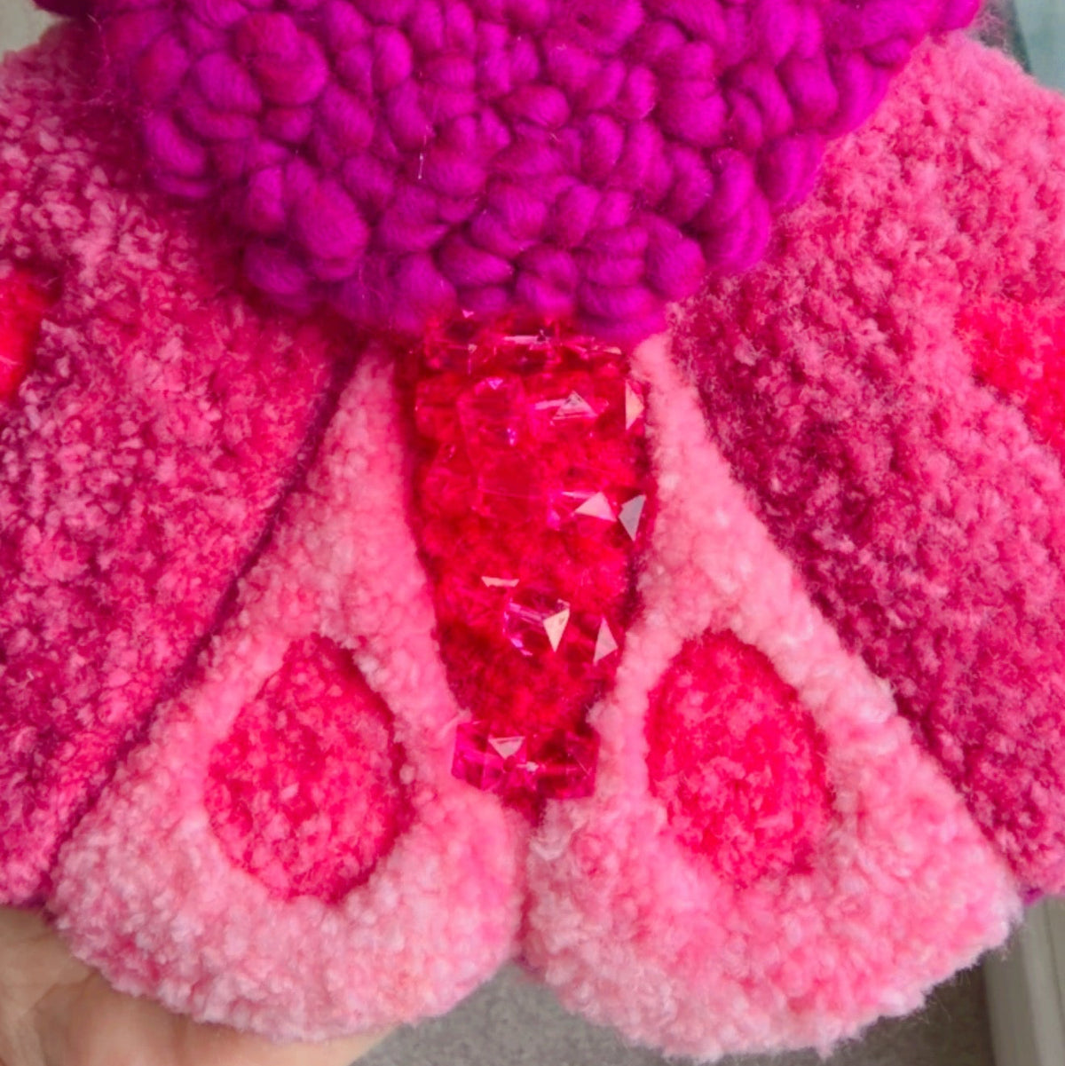 Velvet Bloom Moth - Handmade Textile Wall Hanging