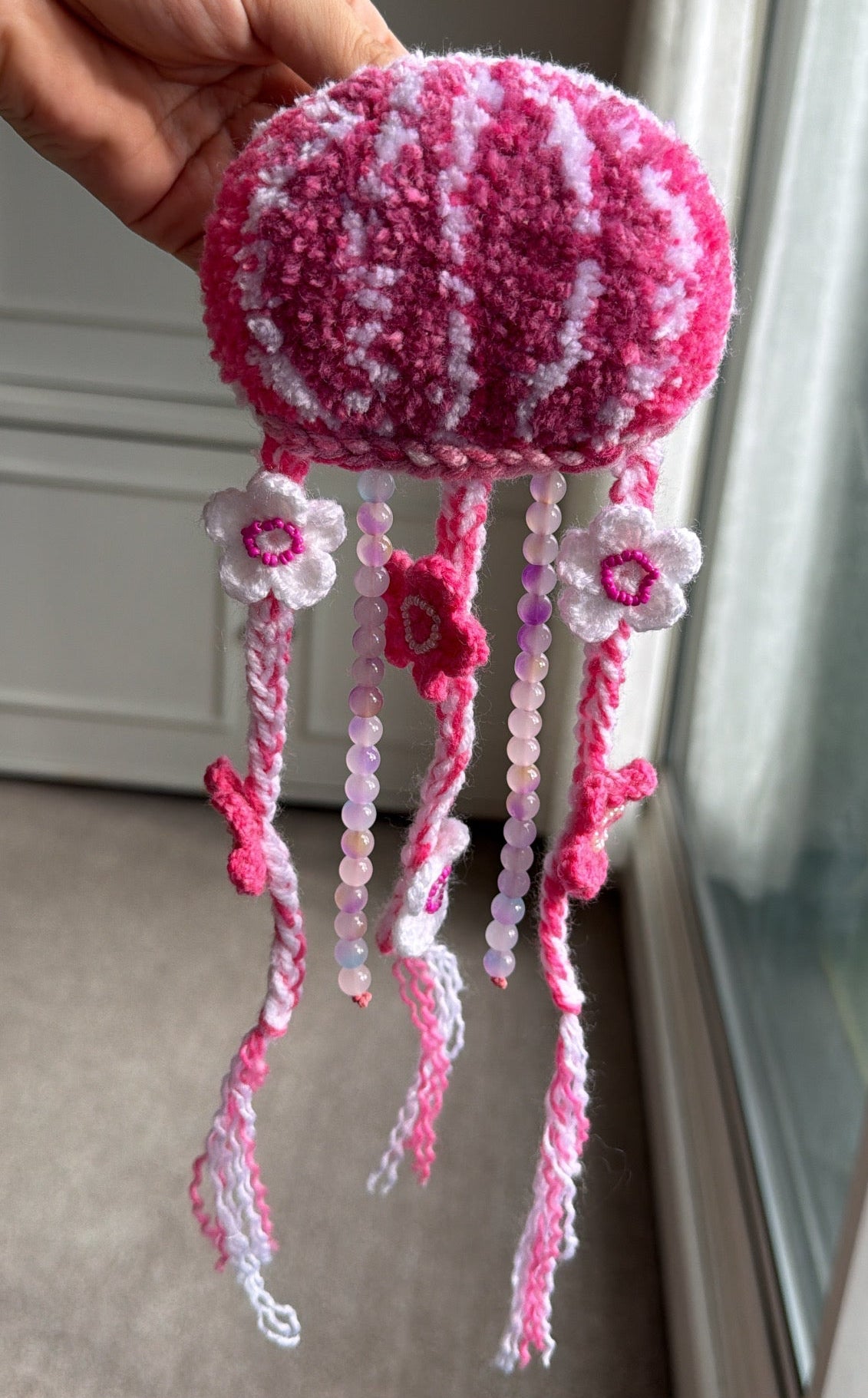 Floating Jellyfish - Handmade Textile Wall Hanging