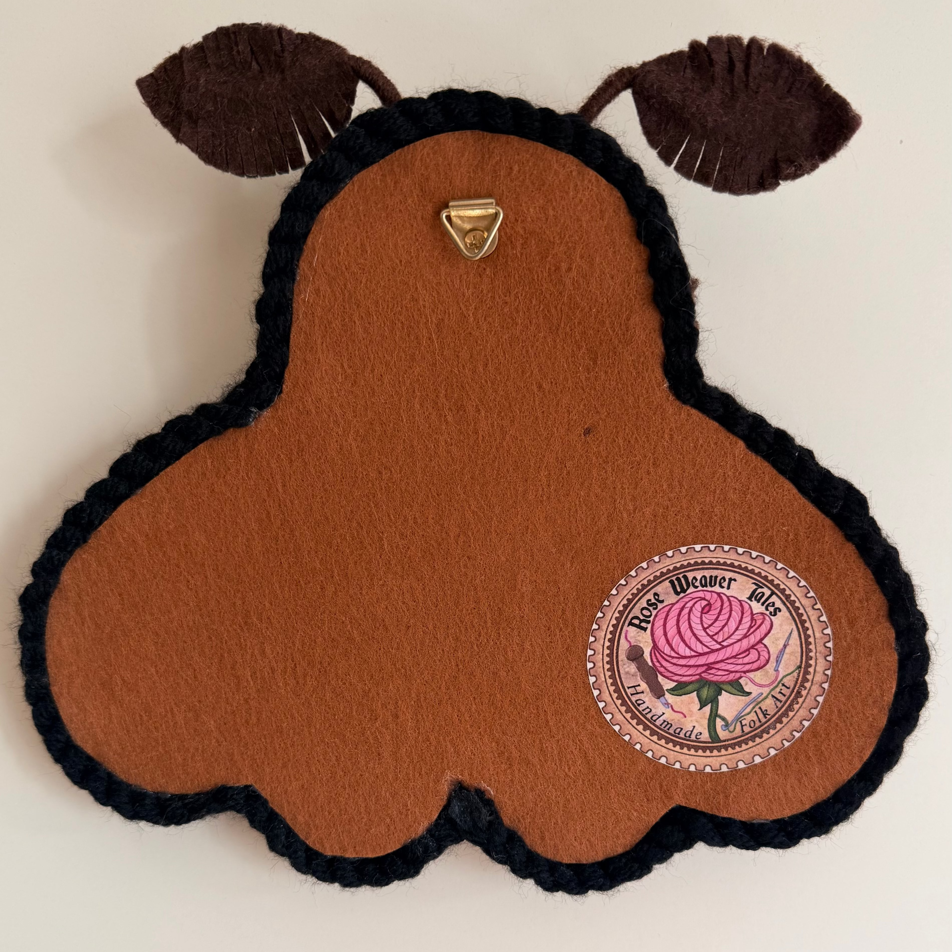 Cocoa Dust Moth - Handmade Textile Wall Hanging