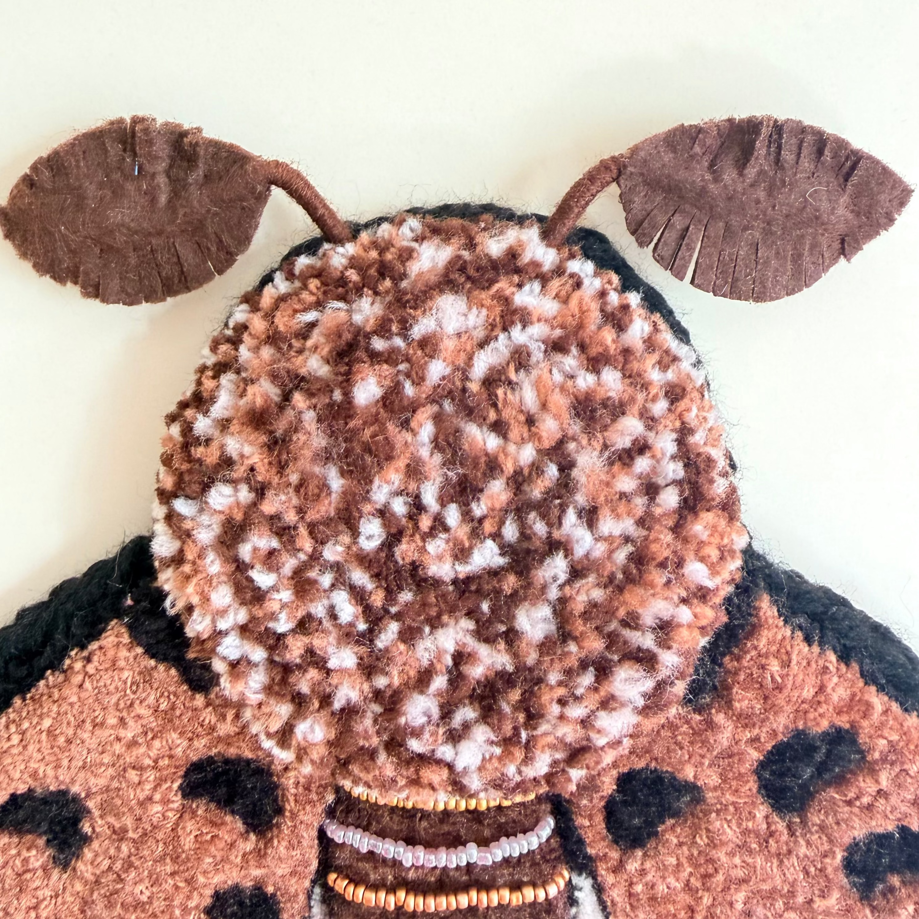 Cocoa Dust Moth - Handmade Textile Wall Hanging