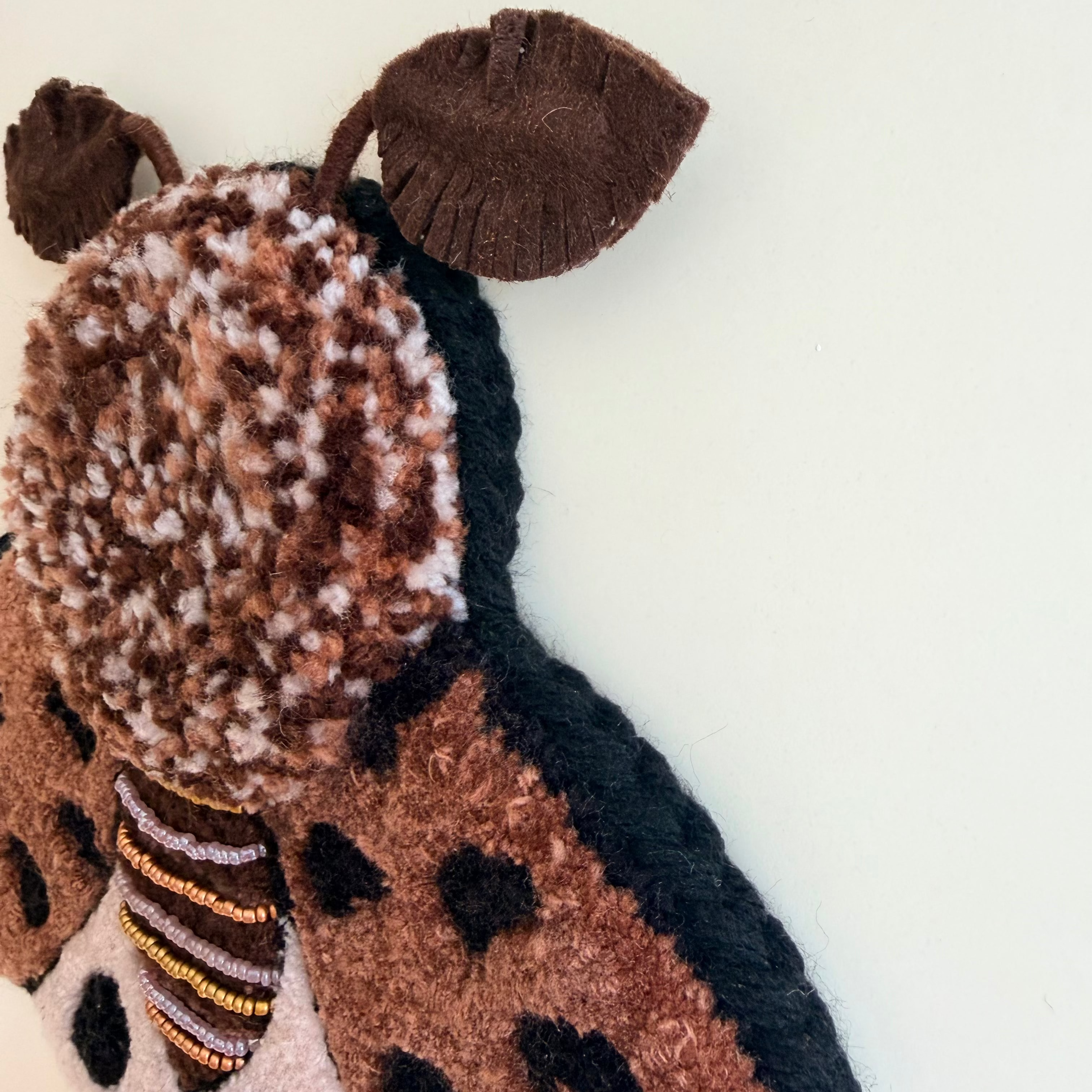 Cocoa Dust Moth - Handmade Textile Wall Hanging