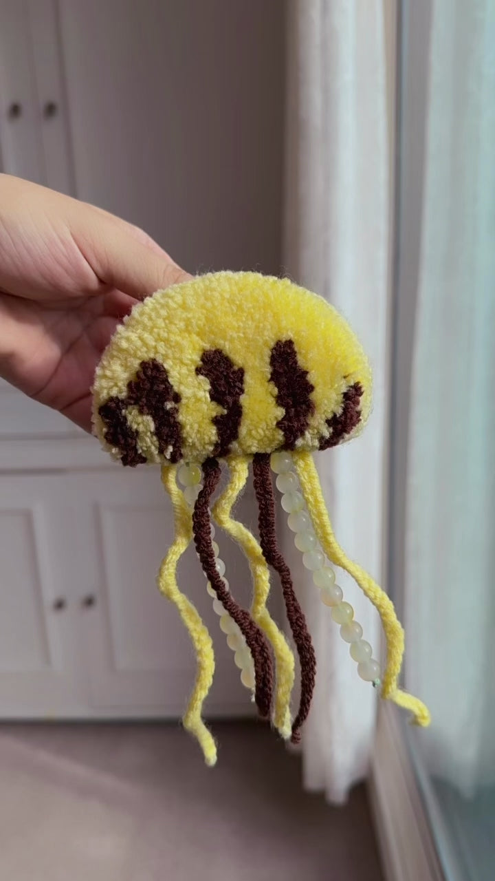 Floating Jellyfish - Handmade Textile Wall Hanging