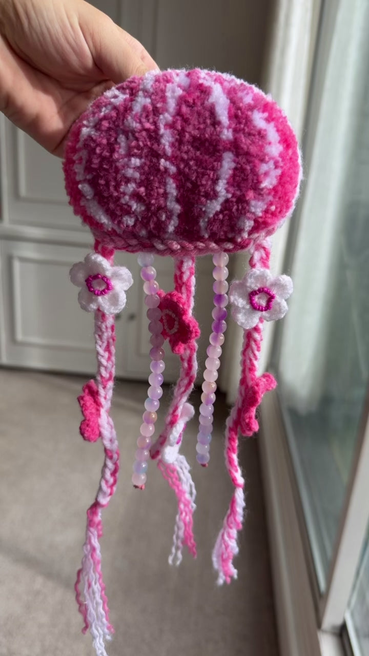 Floating Jellyfish - Handmade Textile Wall Hanging