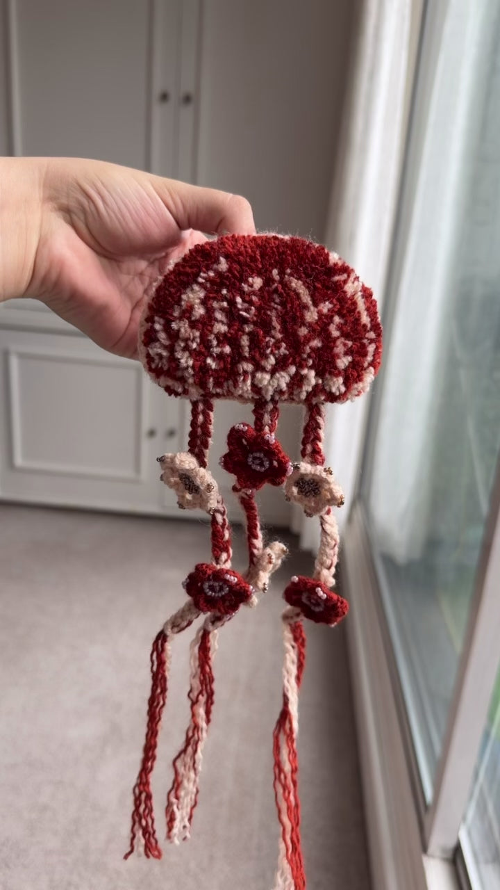 Floating Jellyfish - Handmade Textile Wall Hanging