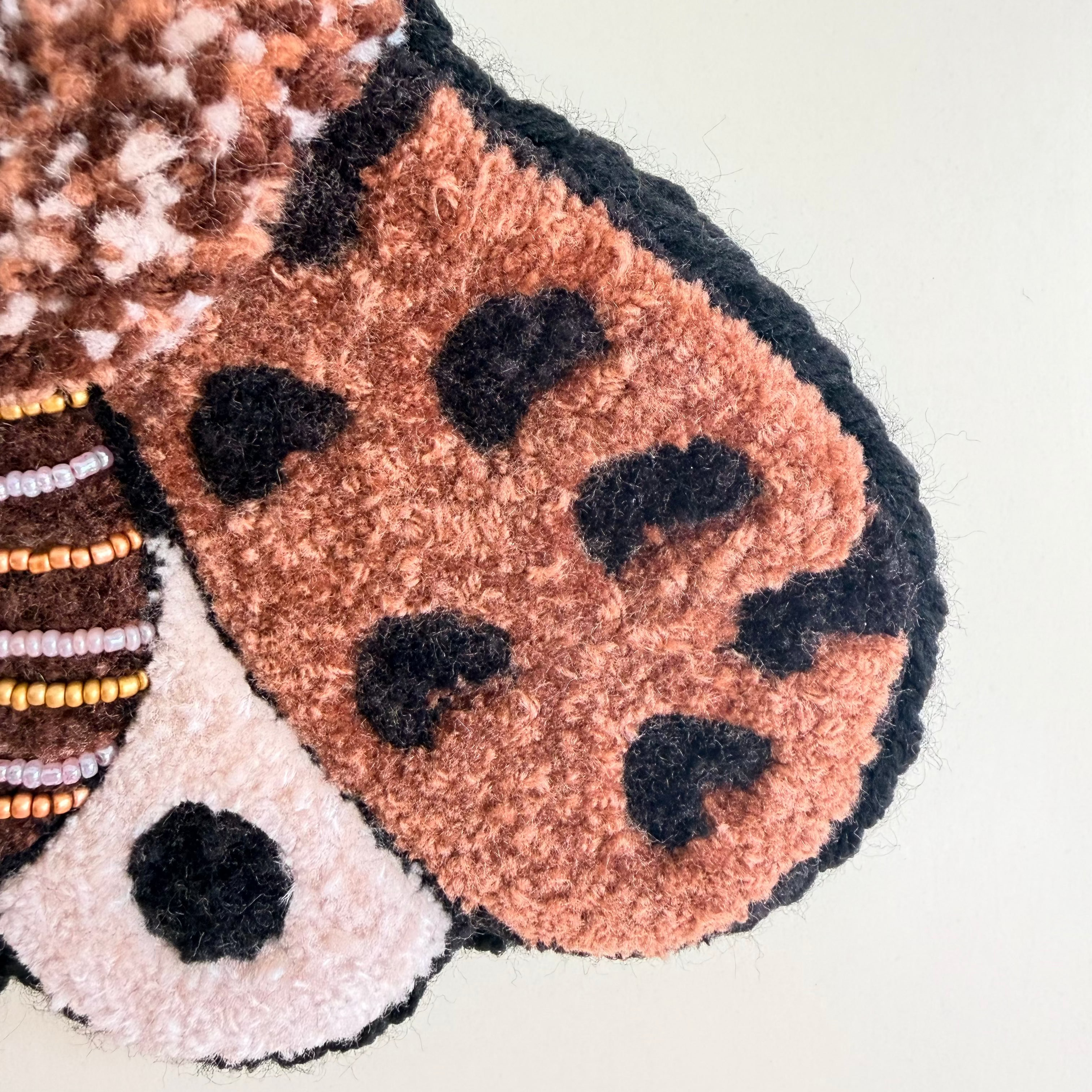 Cocoa Dust Moth - Handmade Textile Wall Hanging